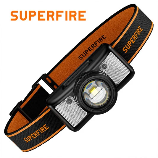 Đèn pha superfire hl91 310 lumen với đèn trắng và đỏ