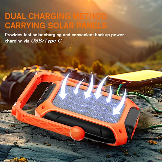 Đèn làm việc từ tính năng lượng mặt trời superfire GM05