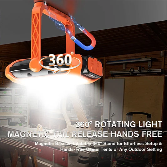 Đèn làm việc từ tính năng lượng mặt trời superfire GM05