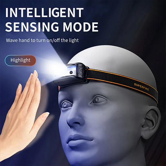 Đèn pha cảm biến LED superfire HL05-M