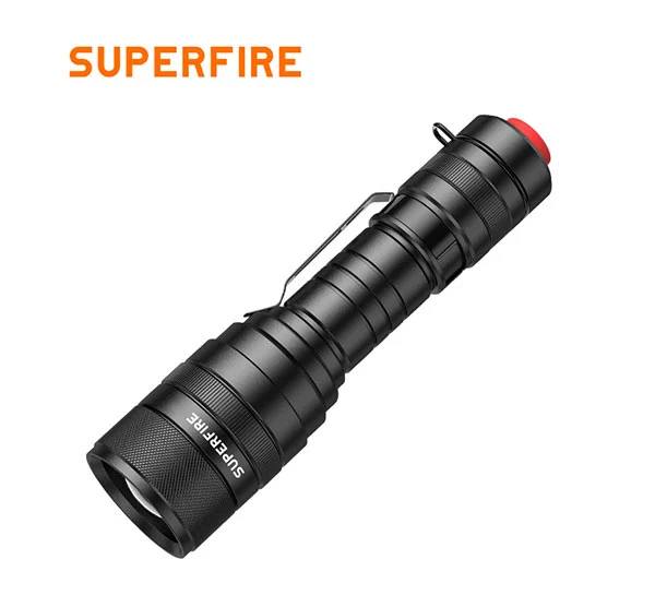 Đèn pin chiến thuật superfire F5 1100 lumens có thể thu phóng