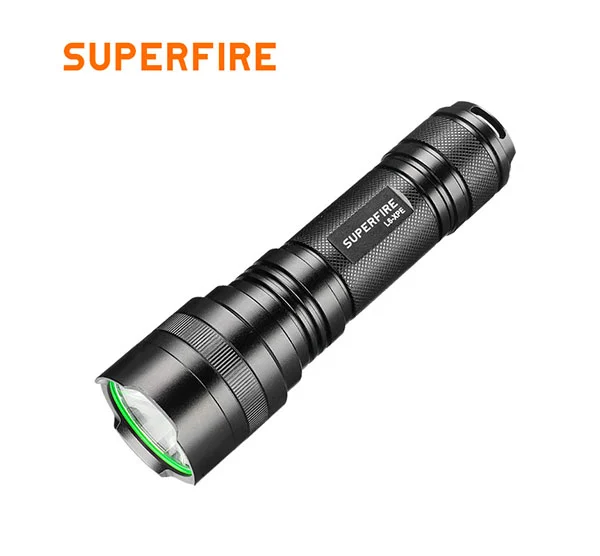 Đèn pin chiến thuật thực thi pháp luật superfire L6-XPE 300 lumens