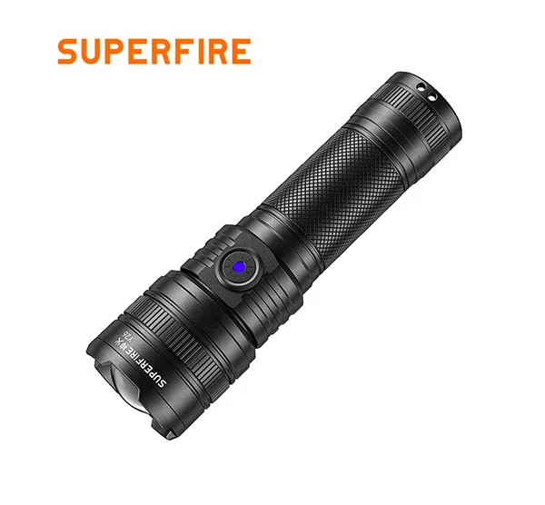 Superfire y26 2000 Lumens Đèn pin thu phóng tiêu cự thu gọn
