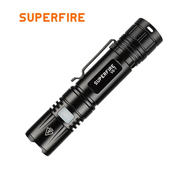 Superfire Đèn pin zoom bỏ túi V8-T đèn pin SOS