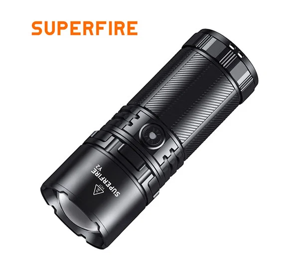 Superfire Đèn pin đường dài công suất cao Y2 1355 lumens có thể sạc lại