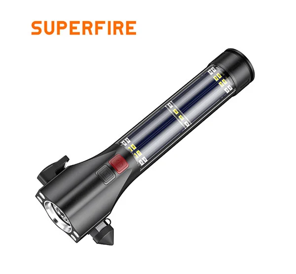 Superfire Đèn pin đa năng sạc năng lượng mặt trời D30