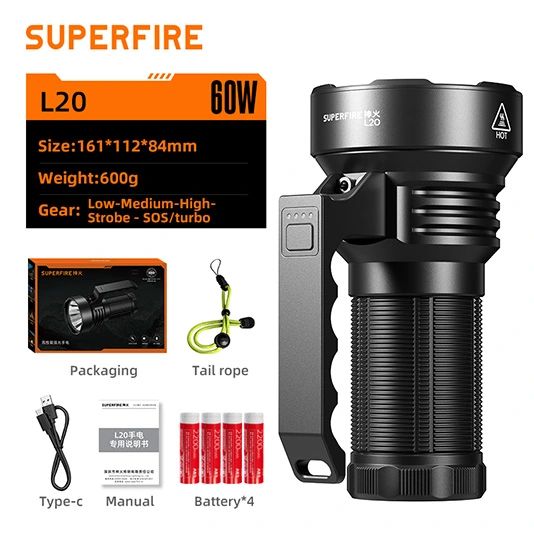 Đèn pin công suất lớn superfire L20