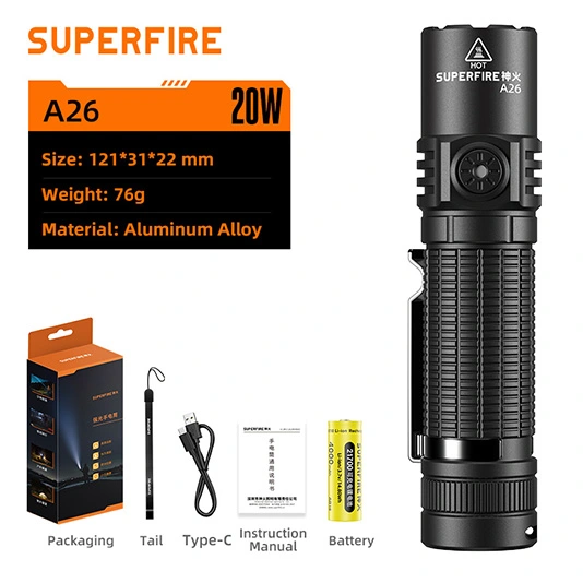 Đèn pin độ sáng cao superfire A26