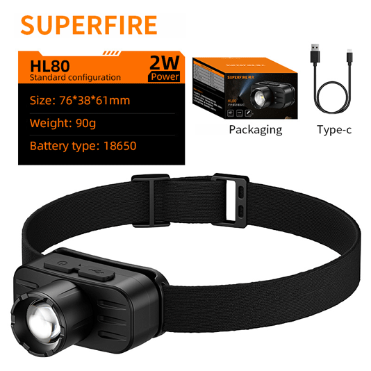 Đèn pha superfire hl80 có thể thu phóng