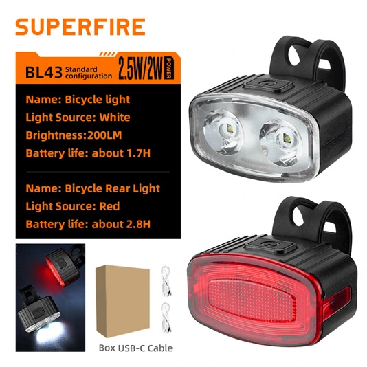 Đèn Xe Đạp superfire BL43 Series sạc được