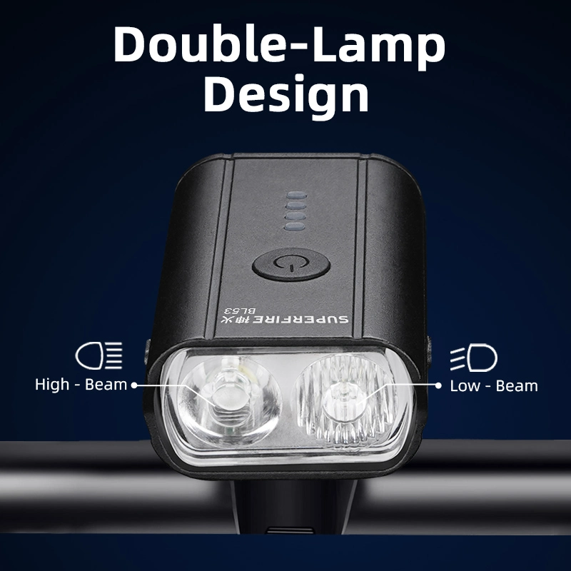 Đèn Trước Xe Đạp BL53: đèn pha xe đạp LED 350 lumen nhỏ gọn có sạc USB-C