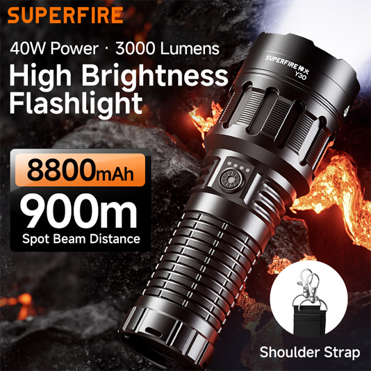 SUPERFIRE Y30 Long-Range Flashlight - 翻译中...